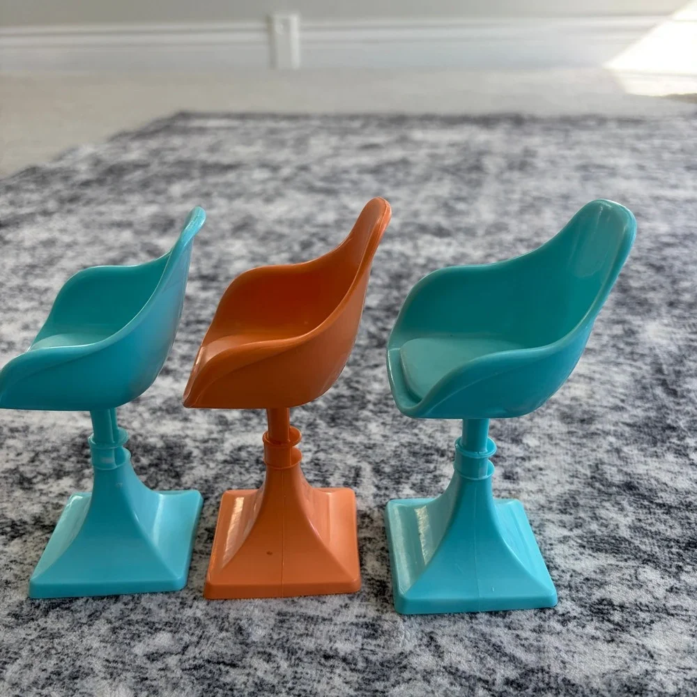 Mattel Barbie 2015 Dream House Replacement Chairs Fish Tank Furniture Set Lot